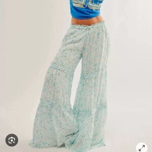 Free People Emmaline Tiered Pull-On Pants Size L